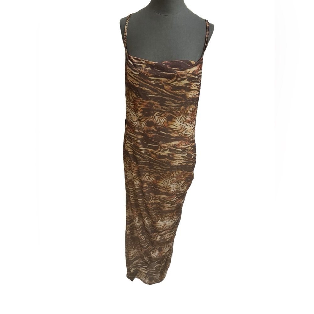 PrettyLittleThing Animal Print Maxi Bodycon Dress 8